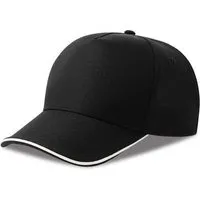 Atlantis Headwear Atlantis Headwear Atlantis Cap Basecap Kappe Recy Five Pipe Cappy zweifarbig, Schwarz/weiss, – Produktbild 1 von 1