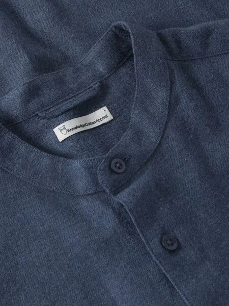KnowledgeCotton Apparel KnowledgeCotton Apparel Flanell-Hemd Arch Regular, Vintage indigo, – Produktbild 3 von 3
