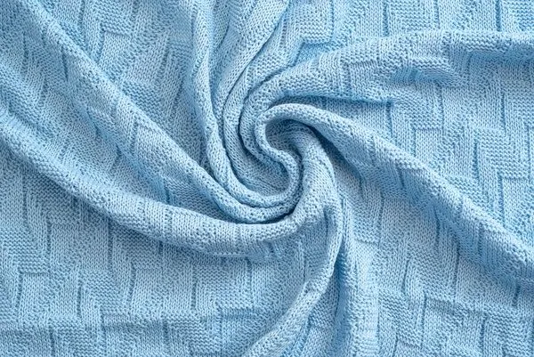 Sonnenstrick Sonnenstrick Babydecke mit Rauten-Muster, Blau, – Produktbild 4 von 5