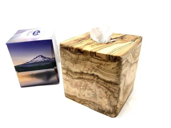 Olivenholz erleben Olivenholz erleben Box für Kosmetiktücher aus Olivenholz – Produktbild 3 von 6