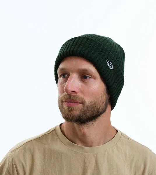 Gary Mash GARY MASH Mütze Roland aus breitem Rippstrick, Waldgrün, – Produktbild 3 von 4