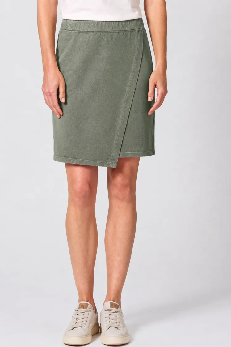 HempAge Hempage Damen vegan Wickelrock Moosgrün, Grün, – Produktbild 2 von 2