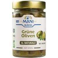 Mani Bläuel Grüne Oliven al naturale mit Stein, geölt – Produktbild 1 von 1