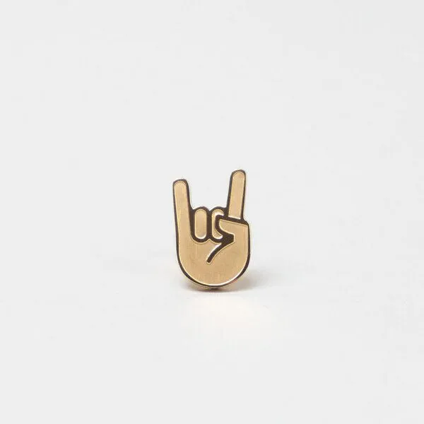 Fyngers Fyngers Ohrstecker aus chirurgischen Edelstahl hochglanzpoliert ROCK´n´ROLL, Gold, – Produktbild 3 von 6