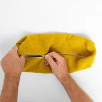 nahtur design nahtur-design Kissenbezug für Nackenrollen | 100% Flauschloden, Curry_01 (gelb), – Produktbild 1 von 1