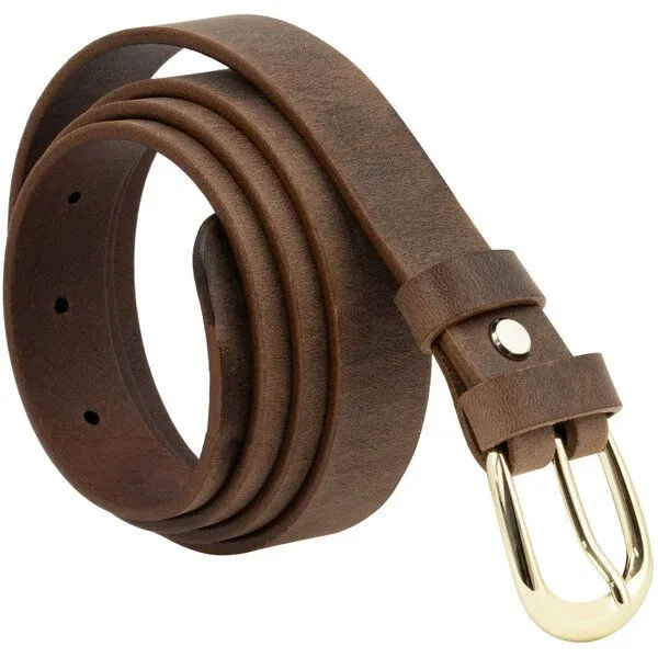 Simaru Simaru MACEIO Ledergürtel aus pflanzlich gegerbtem Naturleder (2,5 cm)-EU, Braun-used, – Produktbild 1 von 4