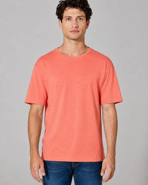 HempAge HempAge Slub Jersey T-Shirt Herren Hanf/Biobaumwolle, Peach(orange), – Produktbild 1 von 4