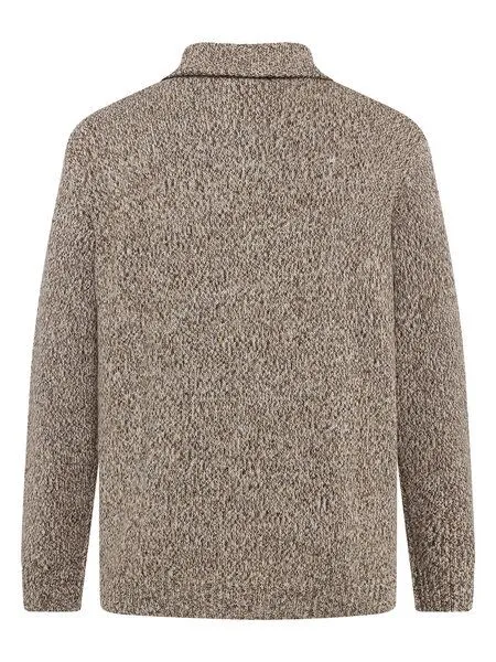 KnowledgeCotton Apparel KnowledgeCotton Apparel Strickpullover Quater zip sweater, Brown multi, – Produktbild 2 von 4