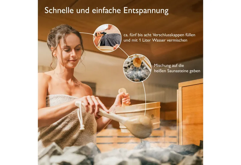 Liebenstein Sauna-Aufgussset Wohlfühl-Trio Duftöle mit naturreinen ätherischen Ölen (erfrischendes Sauna Aufgussöl, 3-tlg) 3 Bio Saunaaufgüsse à 100 ml – Produktbild 3 von 5