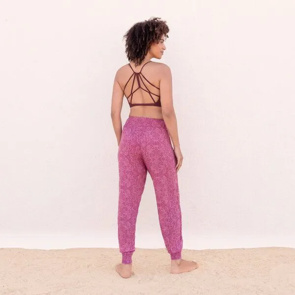 Jaya Jaya CAROLINA - Damen - Bra für Yoga aus Biobaumwolle, Burgundy/rot, – Produktbild 1 von 3