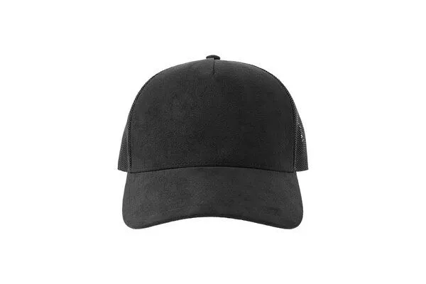 Atlantis Headwear Atlantis Headwear Damen / Herren Netz Cap kombiniert mit Wildlederoptik, Schwarz, – Produktbild 3 von 4
