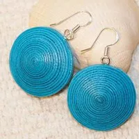Sundara Sundara Ohrringe "Ambikha" aus handgeschöpftem Recycling Baumwollpapier, Blau, – Produktbild 1 von 1