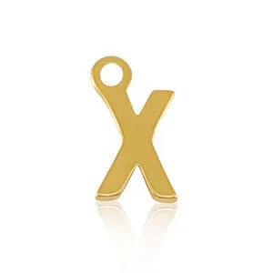 ELEKTROPULLI ELEKTROPULLI Feine Glieder Kette in 3 Längen mit Initial Anhänger (ca. 9 x 5mm), Gold, – Produktbild 4 von 8