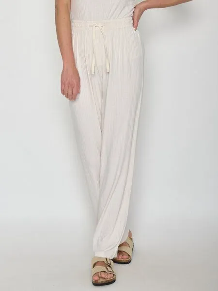 GreenBomb GREENBOMB Basic Mood - Lässige Hose aus LENZING ECOVERO / Fair & Vegan, Weiß (off white), – Produktbild 1 von 4