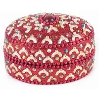 El Puente El Puente Dose | Fair Trade & Handmade aus Indien, Gold,rot, – Produktbild 1 von 1