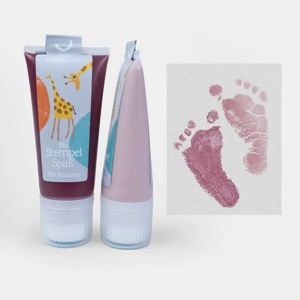 KINDACUTE KINDACUTE Bio Stempelspaß für Babys & Kids 2Choose, Blossom (mulberry & blush), – Produktbild 1 von 4