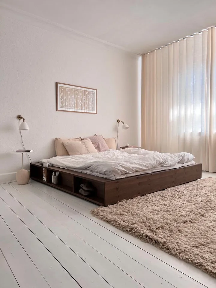 Karup Design Stauraumbett Ziggy Bed, Stauraumbett, FSC®-zertifiziertes Massivholz made in Europe (Erhältlich für Matratzen Breite 90, 120, 140, 160 oder 180 cm), mit 3 Ablagen, inklusive Lattenrost, ohne Matratze, mehrere Farben, Braun, – Produktbild 2 von 8