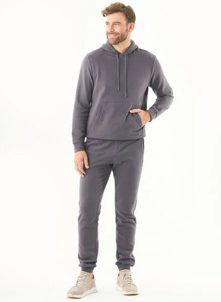 ORGANICATION ORGANICATION ESSENTIALS-HOOLDEN-Soft Touch Hoodie aus Bio-Baumwolle, Grau(shadow), – Produktbild 2 von 4