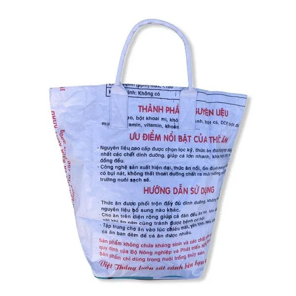 Beadbags Beadbags Kleine Universaltasche / Wäschesack aus recycelten Reissack Ri9.2, Weiss, – Produktbild 3 von 4