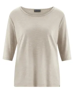 HempAge Hempage Damen vegan T-Shirt Lässige Passform Distel Beige – Produktbild 1 von 1