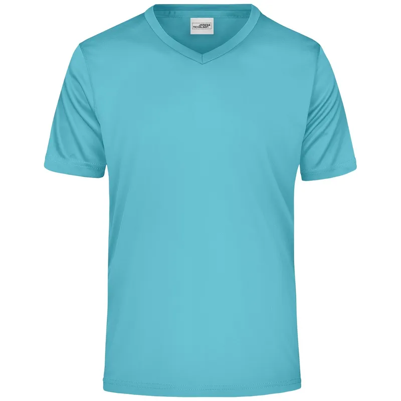 James & Nicholson James & Nicholson Herren T-Shirt Active-V JN736 Gr. L pacific – Produktbild 1 von 1