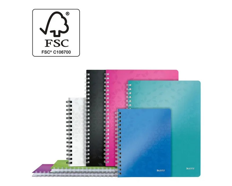 Leitz Leitz Collegeblock WOW 4641, A5, mit PP-Einband, Weiß, – Produktbild 5 von 5
