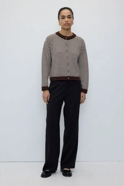 Rita Row Rita Row Gestreifte Strickjacke LYNN aus Merinowolle, Stripes, – Produktbild 1 von 4