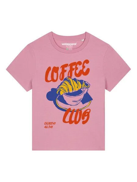 watapparel watapparel T-Shirt Frauen Coffee club, Bubble pink, – Produktbild 2 von 4