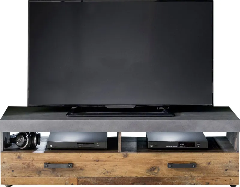 Home affaire Wohnwand Ilana, Komplettset bestehend aus: TV-Unterteil und Wandboard, Grau, – Produktbild 1 von 5