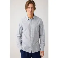 KnowledgeCotton Apparel KnowledgeCotton Apparel Herren vegan Hemd Dune Regular Stripe Blau – Produktbild 1 von 1