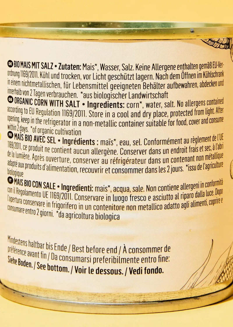 KoRo Bio Mais in der Dose | 12 x 140 g – Produktbild 5 von 5