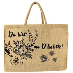 Domelo Domelo große Jute Einkaufskorb, Vegane Einkaufstasche nachhaltige Handtasche/ Shopper – Produktbild 1 von 1