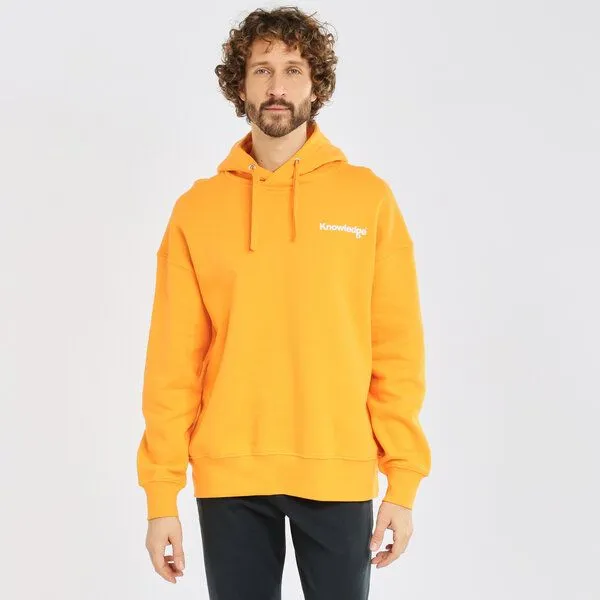 KnowledgeCotton Apparel KnowledgeCotton Apparel Kapuzenpullover - ELM signature wave hoodie, Gelb (zennia yellow), – Produktbild 1 von 4