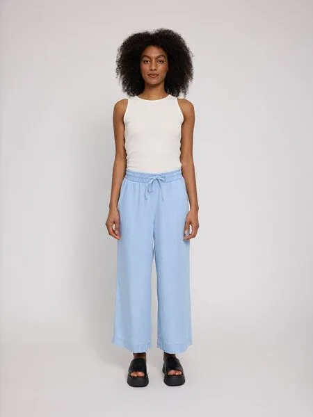 Mazine Mazine Hose Wide Leg Elastic, Light blue wash, – Produktbild 4 von 4