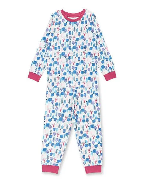 Sense Organics sense-organics Sense Organics Kinder Schlafanzug 2-Teiler Bio Baumwolle, Baumdruck/weiß, – Produktbild 1 von 3