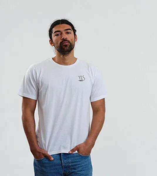 Gary Mash GARY MASH Shirt Yes aus Biobaumwolle Weiß, Weiß, – Produktbild 4 von 4
