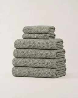 AmourLinen AmourLinen Waffel-Handtuch-Set aus Leinen, Spa-Pack, 4 Badetücher + 2 Handtücher – Produktbild 1 von 1
