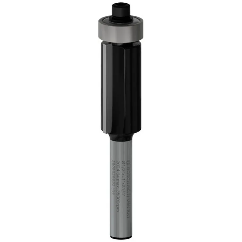 Bosch Professional Bosch Professional Bosch PRO Bündigfräser, untenliegendes Führungskugellager, Ø 1/2 x L 1, Schaft 1/4 – Produktbild 1 von 1