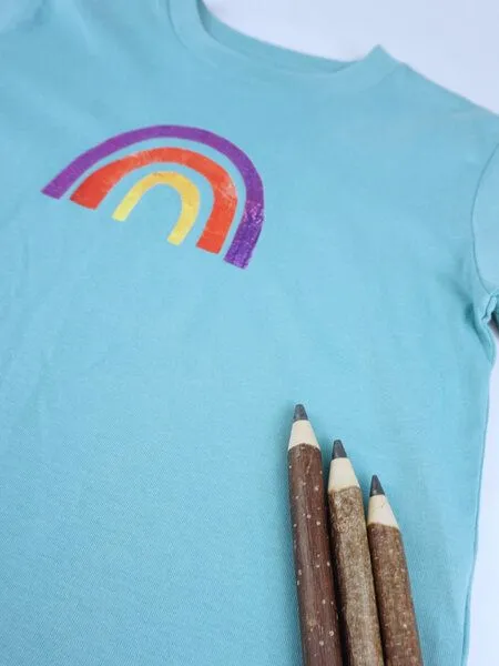 MelaDi MELAdi Kinder Shirt aus Biobaumwolle - Regenbogen auf Türkis Kopie – Produktbild 4 von 4