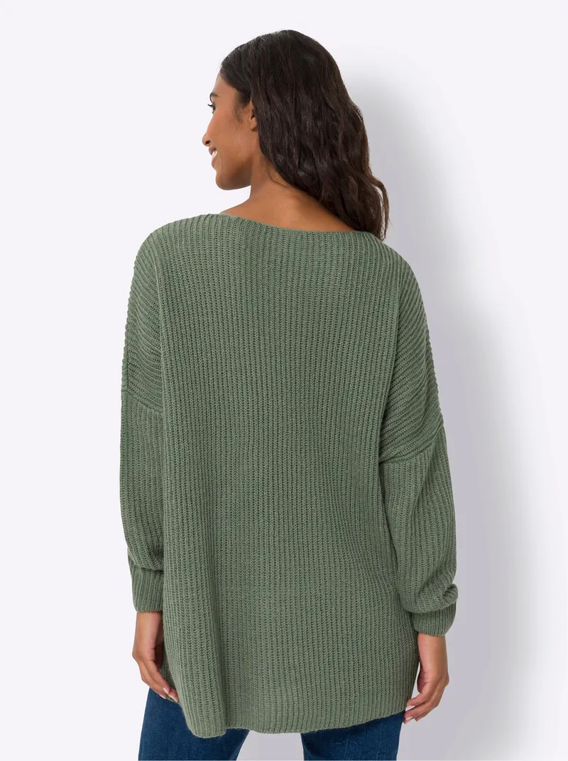 heine Strickpullover khaki, Khaki, – Produktbild 1 von 2