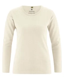 HempAge Hempage Damen vegan Langarmshirt Basic Natural – Produktbild 1 von 1