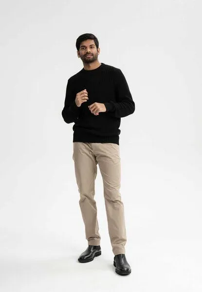 MELA MELA Strickpullover RAVI aus 100% Bio-Baumwolle, Schwarz, – Produktbild 3 von 4