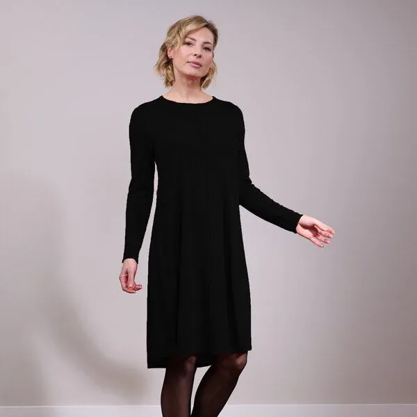 Kokon Zwo Kokon Zwo Strickkleid 100% Merinowolle (ÖKO TEX), Schwarz, – Produktbild 1 von 1