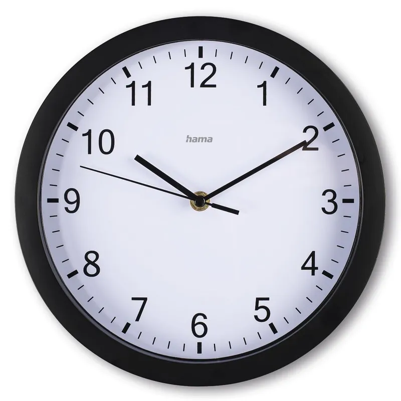 Hama Hama Wanduhr "Elba", Ø 25 cm, ohne Ticken, Schwarz – Produktbild 6 von 6