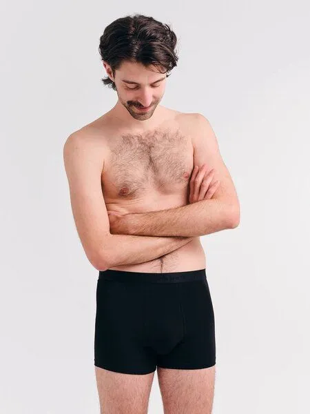 erlich textil erlich textil Casual Cotton Pants im 3er Pack, enge Boxershorts aus Bio-Baumwolle, made in Europe, Schwarz, – Produktbild 6 von 8