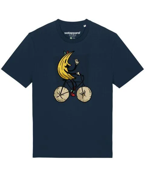 watapparel watapparel T-Shirt Unisex Banana Rider, French navy, – Produktbild 1 von 4