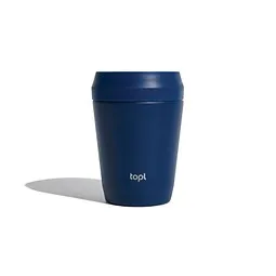 Topl Topl-Trinkbecher aus rec. Stahl mit 360-Grad-Deckel 236ml, Dunkelblau, – Produktbild 1 von 1