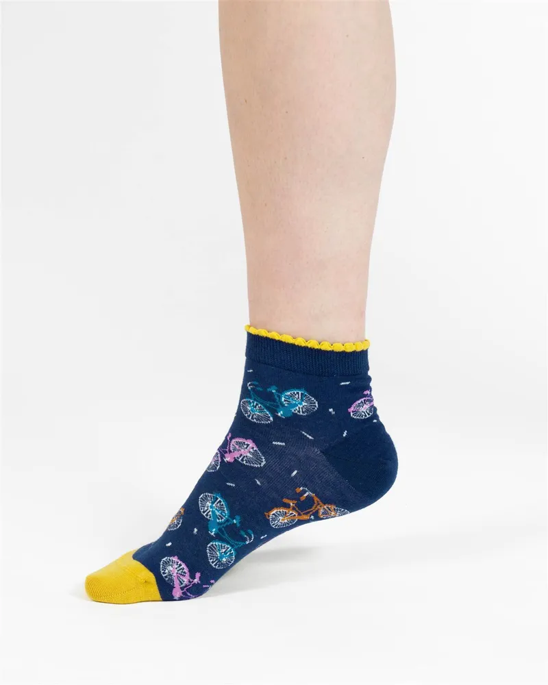 Thought Socken Modell: Bicycle Confetti, Blue yellow, – Produktbild 1 von 1