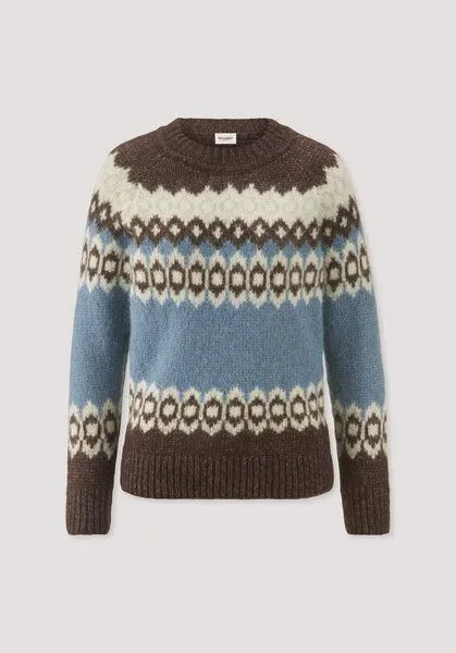 hessnatur hessnatur Stick Pullover Relaxed aus Alpaka und Bio-Baumwolle, Kristallblau, – Produktbild 4 von 4
