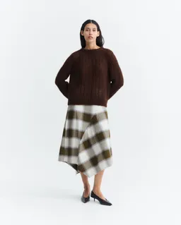 thinking mu Thinking MU Damen vegan Rock Indira Kariert Midi Grün Kariert – Produktbild 1 von 1